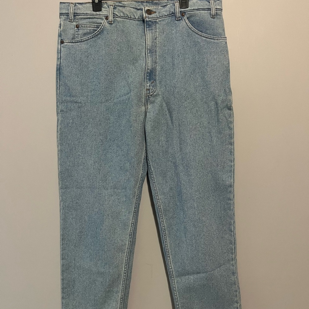 VTG Levis 540 Signature Flex Denim Jeans 90s Brown Tab Mens small stains see pic